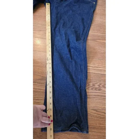 Wrangler Jeans Mens (38x30) 36x30 Dark Wash High Rise Cowboy Cut Rodeo Western - Picture 5 of 10